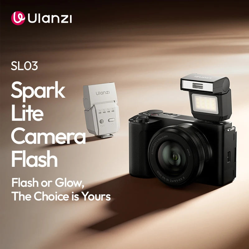 ភ្លើង Flash Ulanzi SL03 Mini Speedlight កាមេរ៉ា Flash GN8 ភ្លើងបំពេញដែលអាចលៃតម្រូវបាន ៤ កម្រិតសម្រាប់ Canon Sony Nikon DSLR ការថតរូបក្រៅផ្ទះ