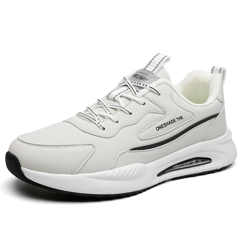 Men Sports Shoes Winter New Cotton Comfortable Soft Leather Outdoor Fitness Shoes Lightweight Versatile Casual Jogging Shoes