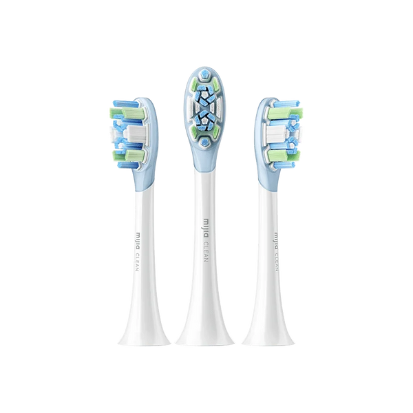 ច្រាសដុសធ្មេញ MIJIA Oscillation Toothbrush Pro ក្បាលជំនួសទន់ និងស្អាត (កញ្ចប់ 3) ម៉ូដែលអនុវត្ត MES609 MES610 MES613 ថ្នាក់អាហារ