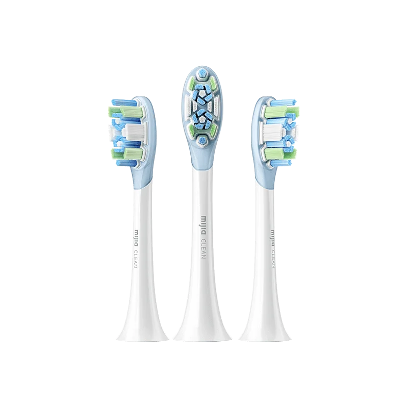MIJIA Oscillation Toothbrush Pro Replacement Soft & Clean Heads (3 Pack),Applicable Model MES609 MES610 MES613,Food-Grade