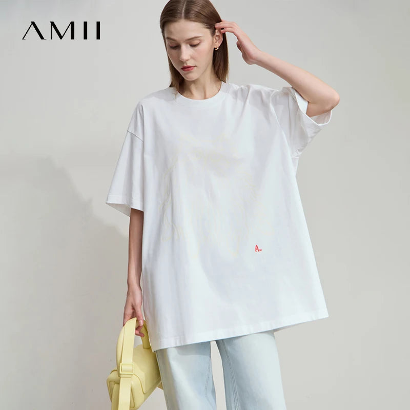 អាវយឺត AMII រដូវក្តៅថ្មីសម្រាប់នារីការិយាល័យឆ្នាំ ២០២៦ អាវដៃខ្លីកមូលរលុងសម្រាប់នារីទាន់សម័យ 12522080