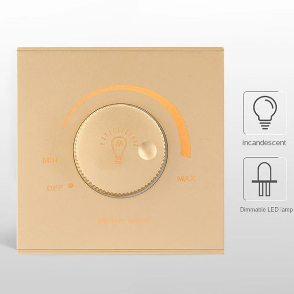 កុងតាក់បិទ/បើកភ្លើង LED ដែលអាចបញ្ជាពន្លឺបាន 15-300W, AC 220V-250V កុងតាក់បញ្ជាពន្លឺបង្វិល សម្រាប់ចង្កៀង LED ដែលអាចបញ្ជាពន្លឺបាន