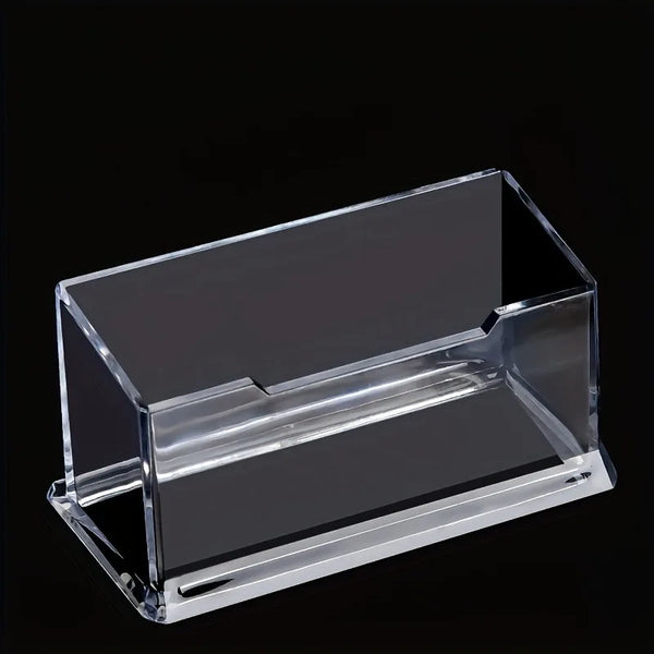 1/2pcs Stylish Acrylic Desktop Card Holders - Elegant and Creative Storage Solution, Card Storage Box , desk accessories.