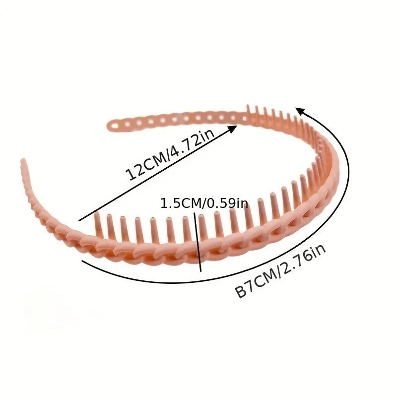 1/2pcs Fashion Women Headband/Hair Band Wide Edge Headband Face Washing Headband,Non-Slip Toothed Hair Clip, random color