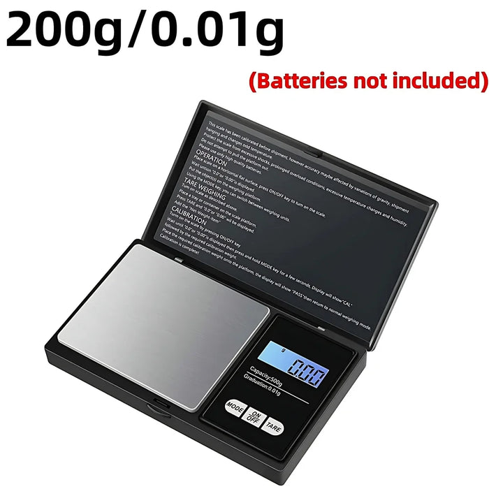 500g/200g/0.01g for Jewelry Gram Weight for Kitchen Precise LCD Mini Digital Scale High Accuracy Backlight Electric Pocket Scale 200g-0.01g