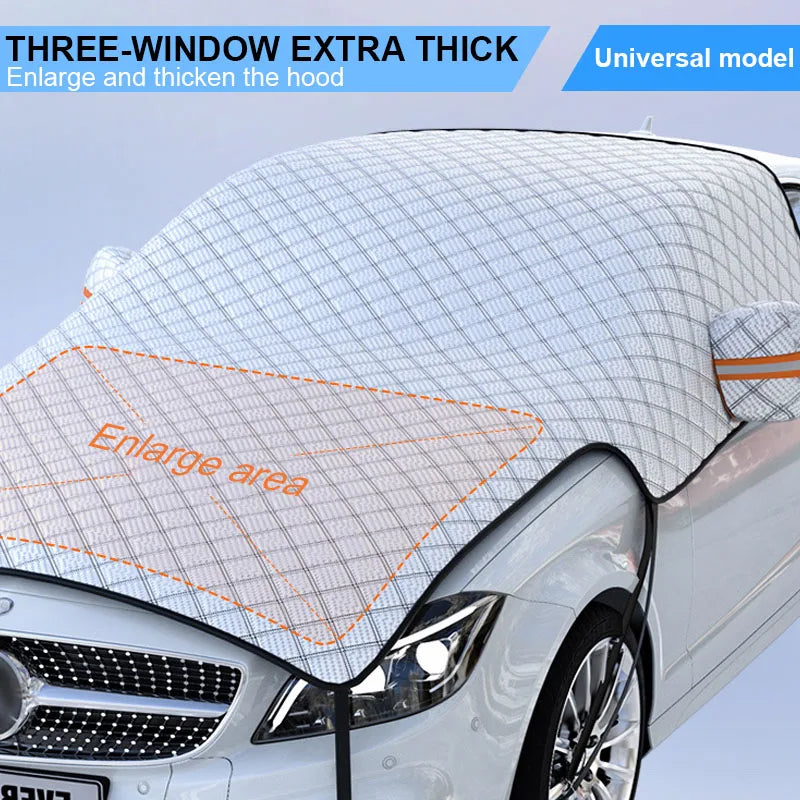 SEAMETAL Extra Large Car Windshield Snow Sun Shade Waterproof Automobile Sunshade Cover UV Protector Car Front Windscreen Covers