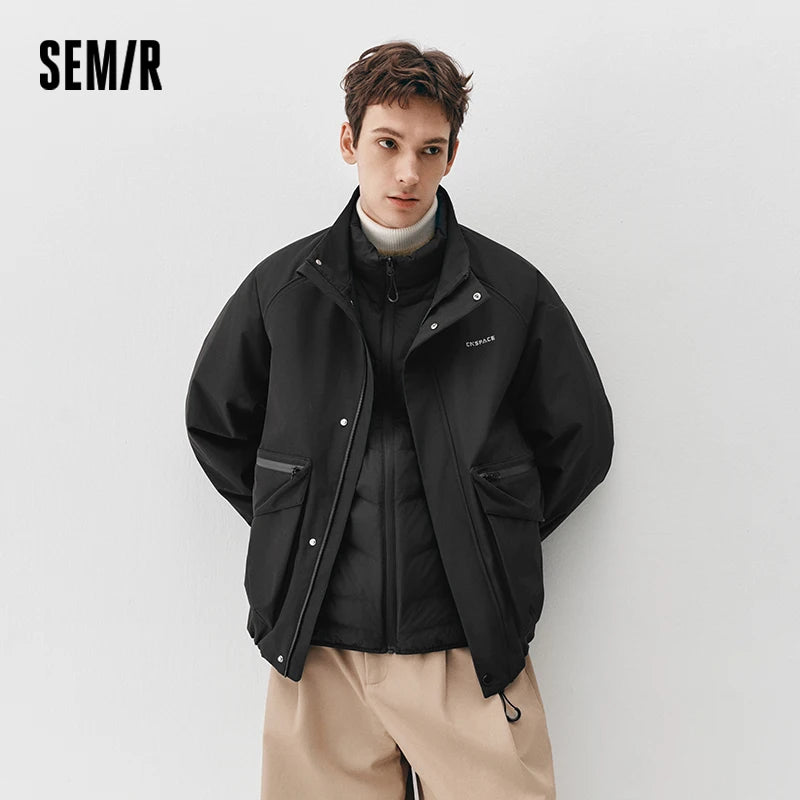 Semir Men Down Jacket Outdoor Protection 2026 Winter Warm Insulation Cold Weather Everyday Style Outdoor Layer Clean Silhouette