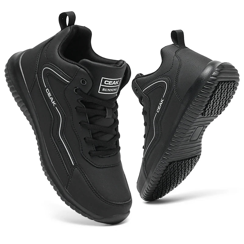 Hotel Chef Shoes Four Seasons Non-Slip Waterproof Oil-Proof Kitchen Work Shoes Light Breathable Outdoor Men's Walking Sneakers