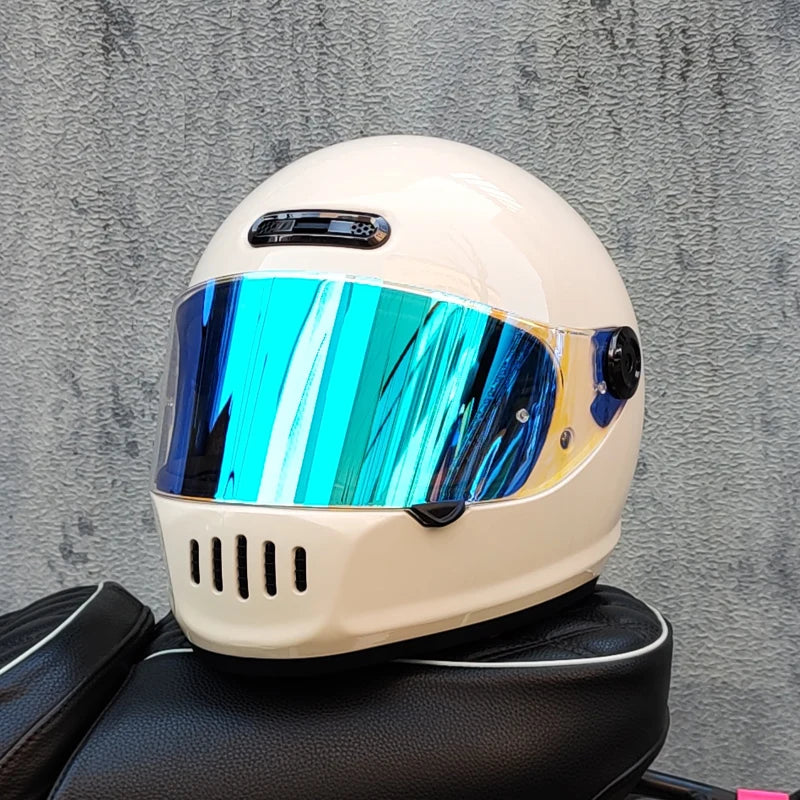 2025 Latest Motorcycle Full Face Retro Helmet for Men and Women Cruise Motorcycle Cafe Full Face Helmet ORZ-811