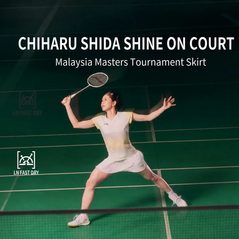 សំពត់វាយសីនារី Li-Ning LN ស្ងួតលឿន 100% Polyester ខ្យល់ចេញចូលបាន ខោកីឡាហ្វឹកហាត់ LiNing ASKW440