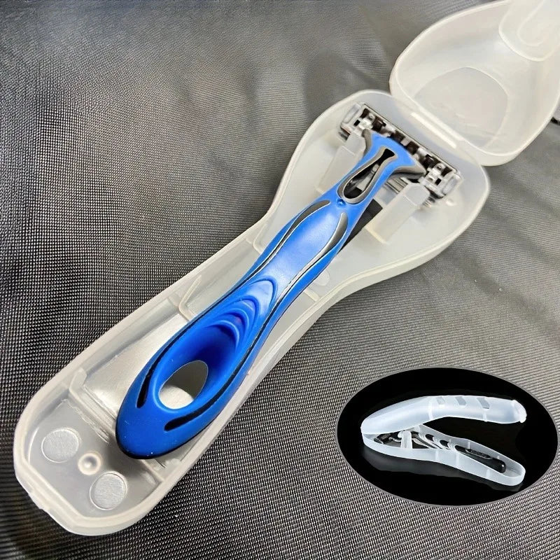 1/2pcs Transparent Dust-Proof Travel Shaver Case,Portable Toiletry Storage Organizer for Razor,Compact and lightweight design.