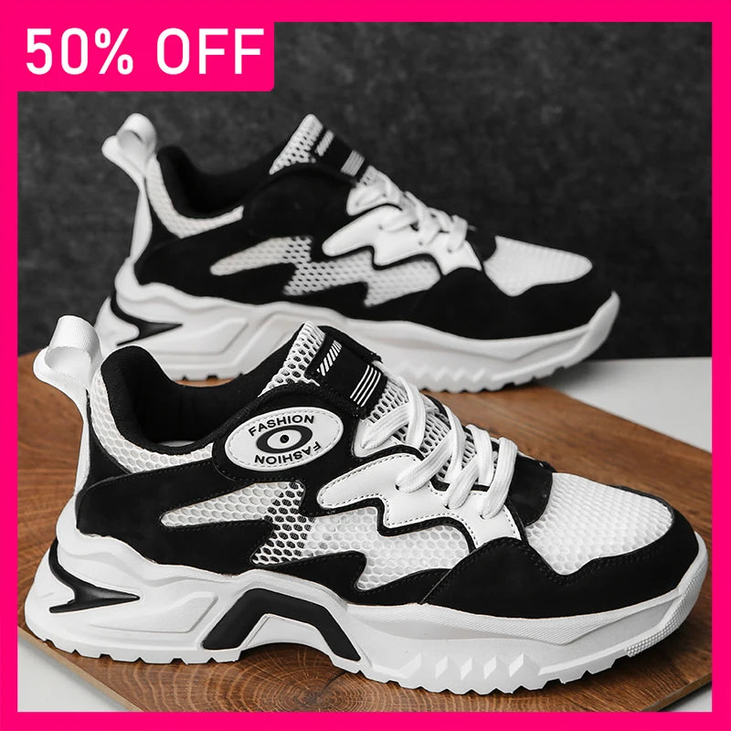 Men Sports Shoes New Mesh Breathable Comfortable Versatile Flat Shoes Summer Outdoor Jogging Casual Fitness Shoes for Men