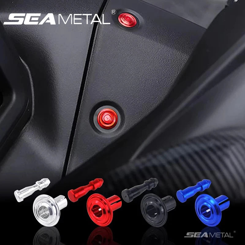 SEAMETAL 5/10PCS 6mm Motorcycle Expansion Buckle Aluminum Alloy Electric Vehicle Screw Nuts for Replacing Shell Buckle Accessory