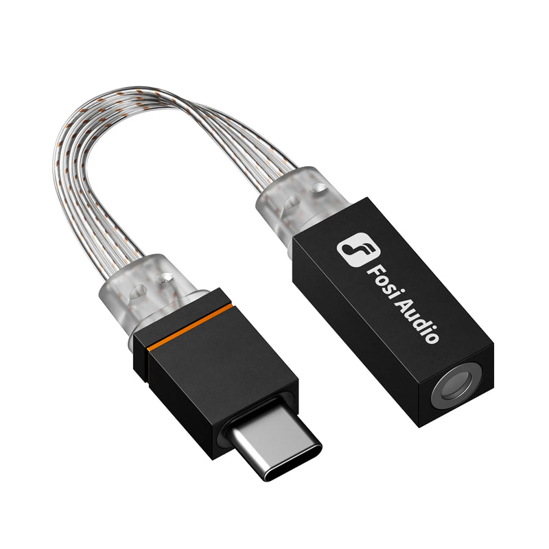 ឧបករណ៍ពង្រីកសំឡេងកាស Fosi Audio D2 USB DAC ធ្វើពីអាលុយមីញ៉ូម គាំទ្រអាដាប់ទ័រ USB-C ទៅ 3.5mm បញ្ចូលមីក្រូហ្វូន បន្ទះឈីប CX31993