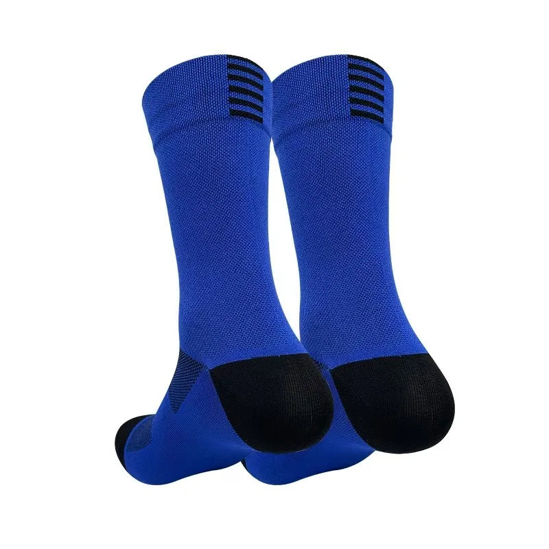 WRELS 1/2/3 Pairs Crew Cycling Socks Breathable Fast Dry Running Socks Men Women Thick Cushioned Arch Support Bike Hiking Socks