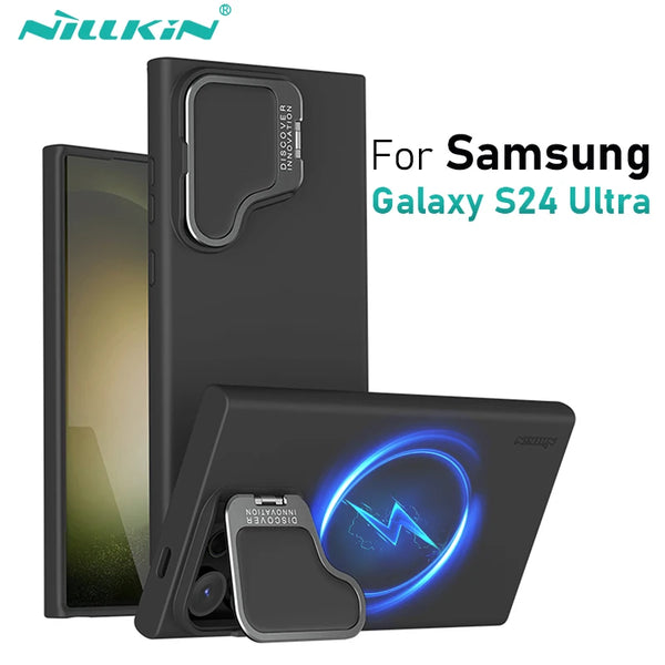 NILLKIN Magsafe Camshield Silky Prop Case For Samsung S24 Ultra With Kickstand Anti-Drop All-Inclusive For Samsung S24Ultra Case