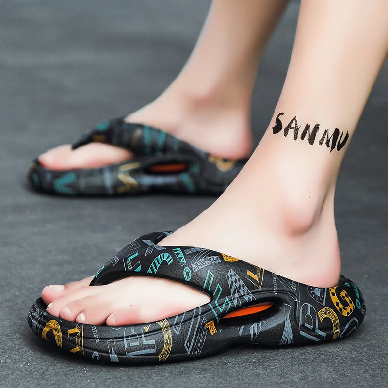 Summer EVA Thick Sole Flip Flops Men Slippers Soft Comfortable Slippers Chanclas Hombre Size 39-46 Dropshipping