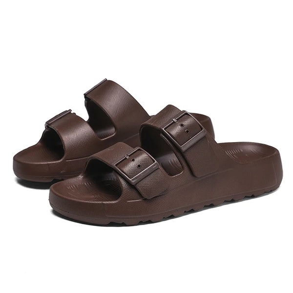 Summer Adjustable Slides Slippers For Men Thick Sole Bottom Platform Slippers EVA Soft Slippers Lightweight