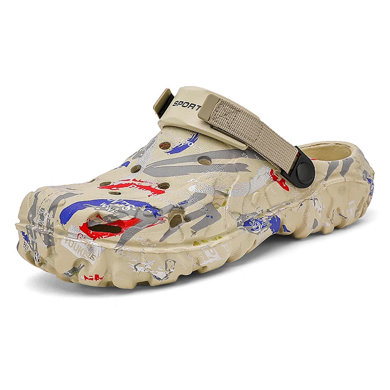 Plus Big Size 48 49 50 51 Summer Rubber Sandals Men Clogs Garden Shoes Zuecos Hombre Cholas Man Clog Beach Shoes Wide Foot