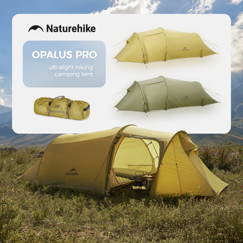 Naturehike 2026 New Ultra Light 2/3 Person Balos PRO 20D Nylon Hiking Tent Outdoor Camping Large Four Seasons Waterproof Tent