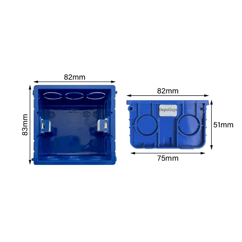 Model 86 General Electric mounting box, switch socket junction box hidden inside mounting box, electrical socket and accessories