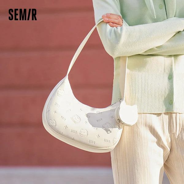 Semir Bag Women Underarm Bag Design Crescent Bag 2025 New Handbag Shoulder Bag for Stylish Outfits