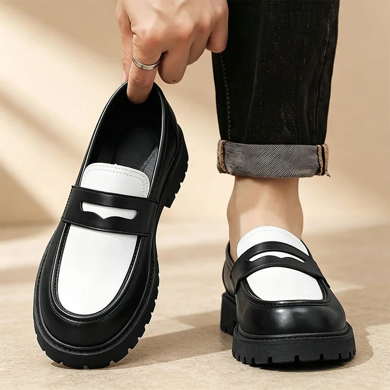 Men's slip on Lazy casual shoes four seasons breathable light soft-sole non-slip comfort fashion Thick sole outdoor walking shoe