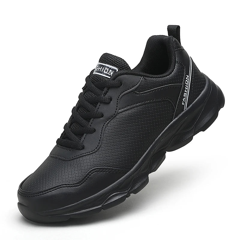 Womens Running Shoes New Leather Lightweight Fashion Casual Lace-up Sneakers Flat Comfortable Tennis Shoes for Women