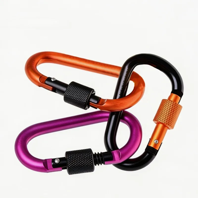 2pcs Outdoor Aluminum Alloy Hooks,Premium Thickened Buckles, Quick-Release Hooks,Backpack Buckles,Key Rings,Outdoor Additions