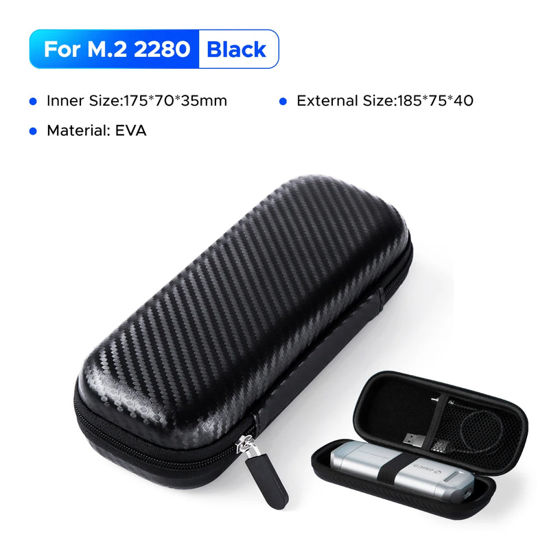 ORICO Portable Protection Hard Case Shockproof EVA Organizer Case for External 2.5 inch Hard Drive SSD USB Charging Cable