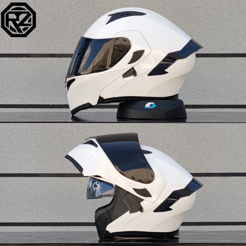 ORZ-991 Flip over Motorcycle Helmet Modular Full Face Motorcycle Helmet with Sunshade Mirror Dual Lens Motorcycle Equipment