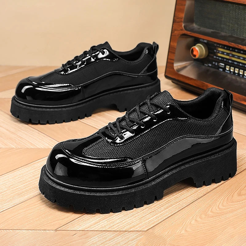 Business Leather Shoes Four Seasons Men's Casual Dress Shoes Soft Sole Safety Shoes Plus Size Fashion Leather Shoes Working Shoe