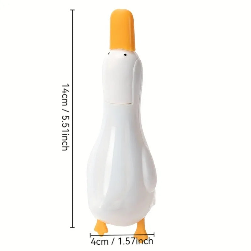 Cute Duck Non-Slip Handle Hair Cleaner,2-in-1 Shower Floor Drain Cleaning Tool,Multi-Surface Dirt Scraper,for kitchen,bathroom