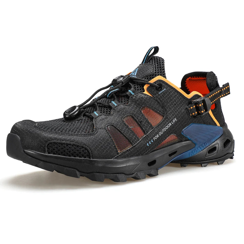 HUMTTO Summer Wading Shoes for Men 2025 Breathable Mens Hiking Sandals Outdoor Water Beach Sandals Fishing Climbing Man Sneakers