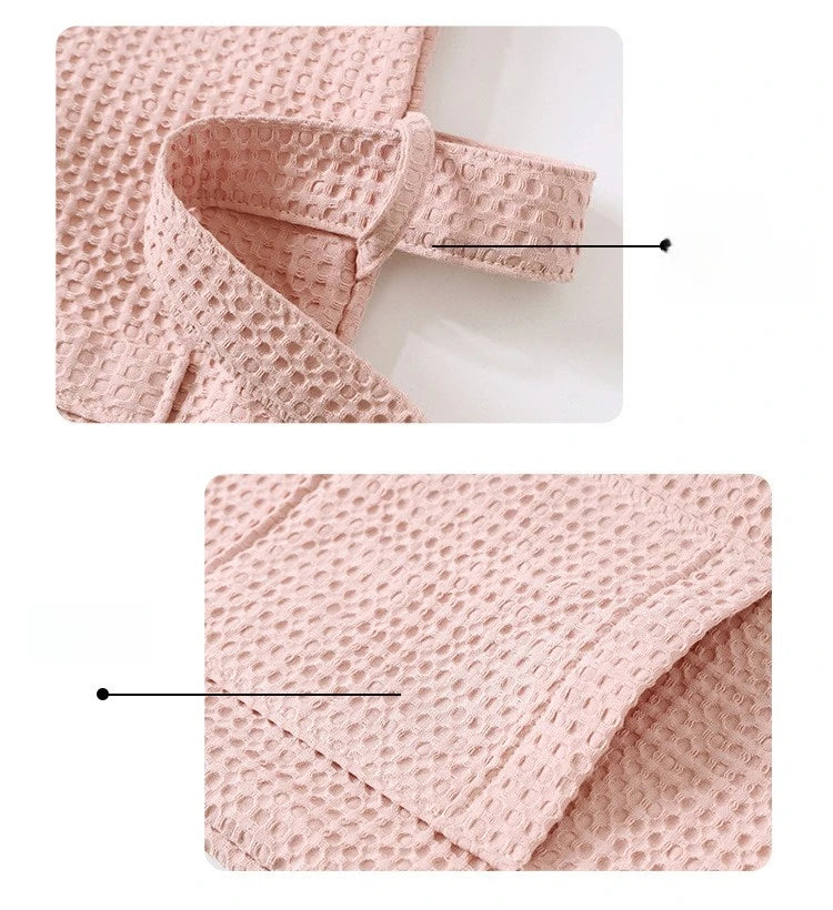 All Season Thin Design Hotel Bth Towel Beauty Salon Bath Robe Couples Bathrobe for Women and Men Cotton Waffle Quick Drying
