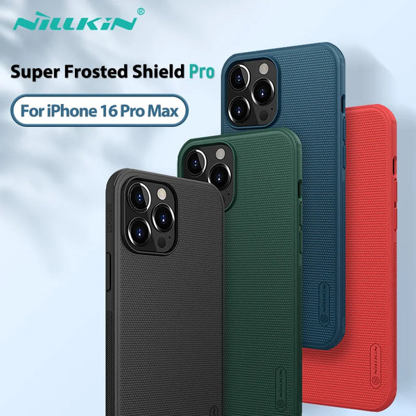 For iPhone 16 Pro Max Case For iPhone 15 Pro Max NILLKIN Frosted Shield Pro PC Matte Back Cover For iPhone 14 Pro Max/iPhone 13