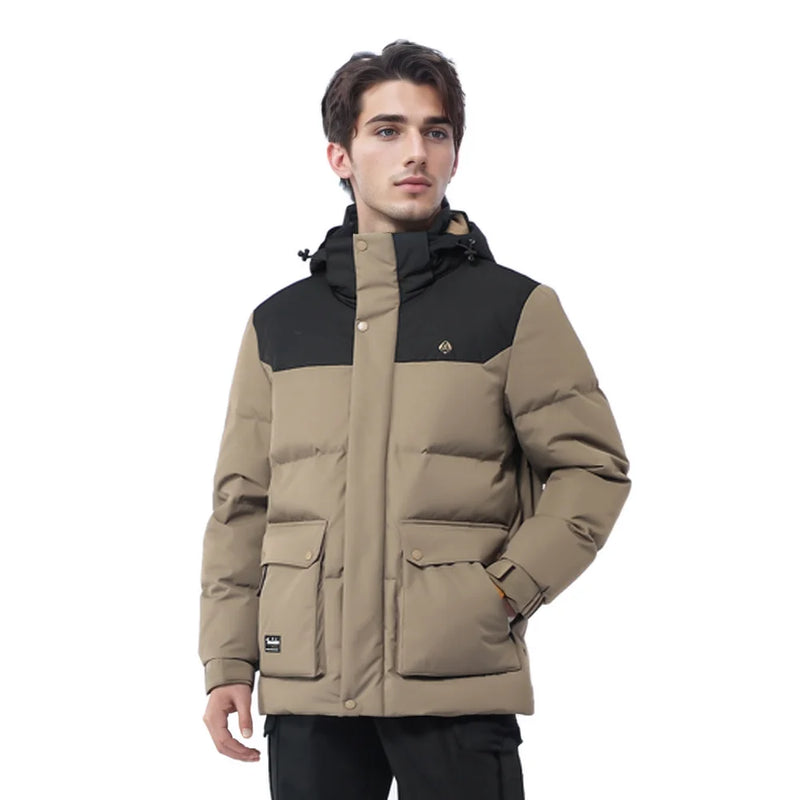 HUMTTO Waterproof Men's Winter Jacket Lightweight Windproof Outdoor Hiking Down Sports Hunting Jackets for Men Windbreaker Coats
