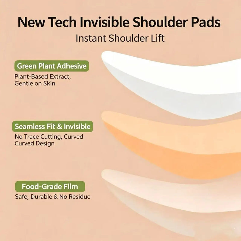 Universal Silicone Shoulder Pad Sponge Right Angle Anti-Slip Narrow Shoulder Tape Invisible for Men's Clothing Accessory