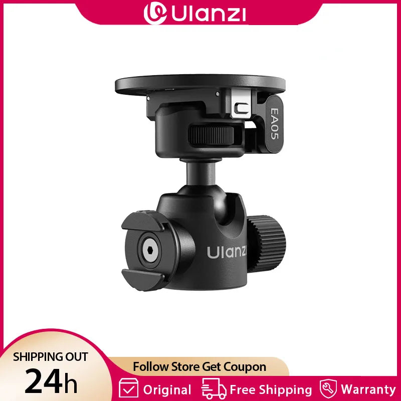 ក្បាលបាល់ Ulanzi EA05 3-in-1 Versafile សម្រាប់ iPhone Android ស្មាតហ្វូន DJI Pocket 4 3 DJI Action 6 Nano DSLR កាមេរ៉ាអាចលៃតម្រូវបាន 360 ដឺក្រេ
