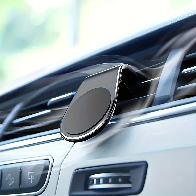 1pc Automobile L-Shaped Magnetic Phone Holder, Used for Car Magnet Phone Holder, Car Mobile Holder, Air Outlet Holder.