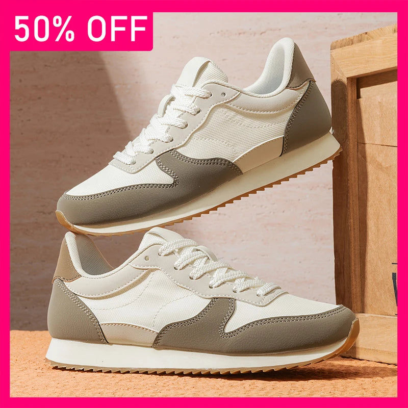 Men Sneakers Spring Retro Versatile Flat Bottom Anti Slip Wear-resistant Outdoor Fitness Shoes 2026 New Comfort Running Shoes