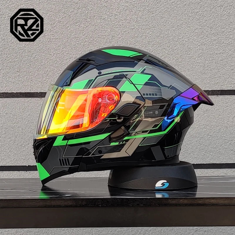 ORZ's latest high-quality modular flip helmet cascos para motos motorcycle dual lens full helmet capacity DOT approved