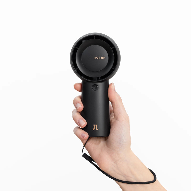 JISULIFE Handheld Turbo Fan, 4000mAh USB Rechargeable Battery , Small Pocket Fan with 5 Speeds, Protable for Travel/Home/Office