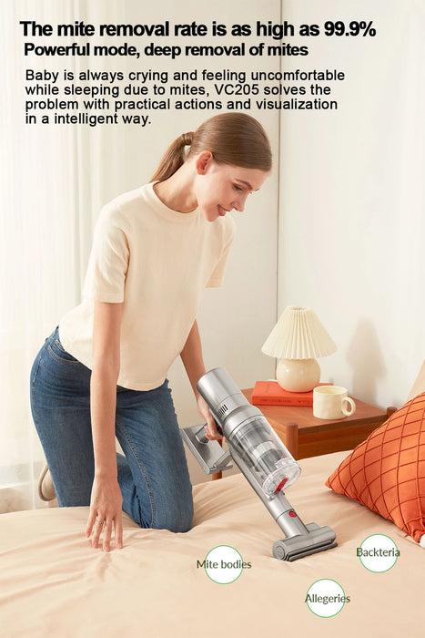 Wireless Handheld Vacuum Cleaner VC205,27000PA Suction,Smart Dust Sensor,Touch Screen,Portable Stick Cordless Vacuum for Home