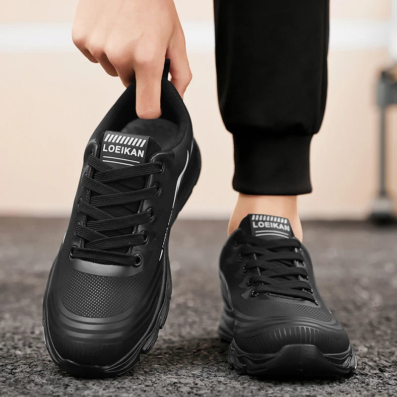 Men's plus size light casual sneakers Four seasons breathable soft sole comfort outdoor racing running student speed sports shoe
