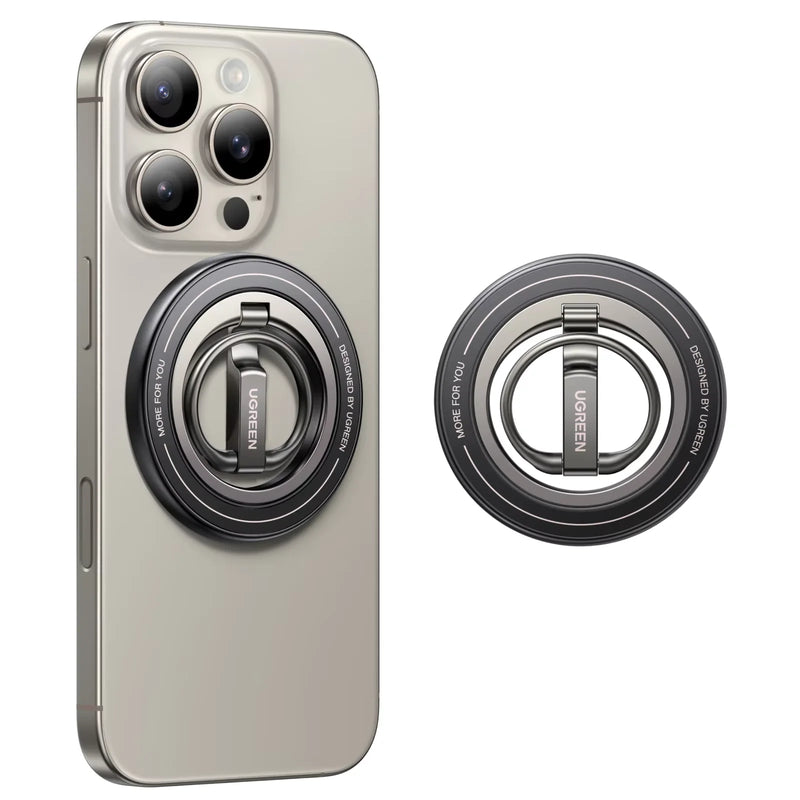 UGREEN Double-Sided Magnetic Phone Ring Holder 360°Rotation Phone Stand For Strong Magsafe iPhone 17 16 15 ProMax Xiaomi Samsung
