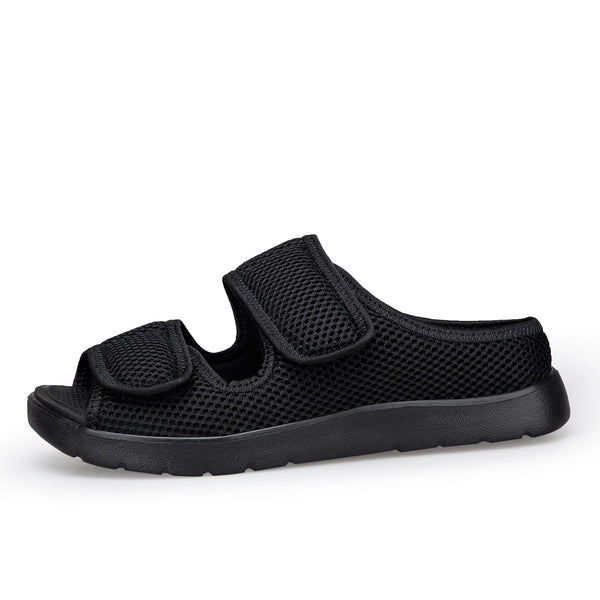 Adjustable Diabetic Sandals for Swollen Feet Wide Open Toe Mesh Slippers for Edema Arthritis Bunions & Elderly Foot Pain Relief