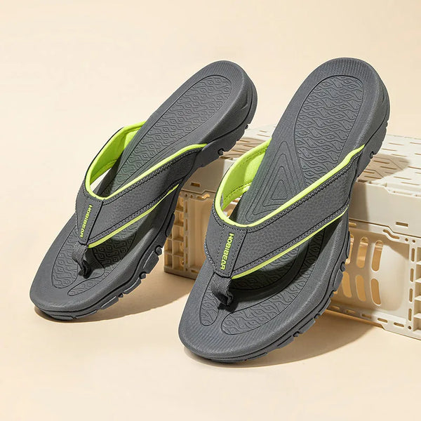 Summer Hot Sale Mens Flip Flops Plus Big Size 49 50 51 52 Leather Slippers Sandals Flip-Flop Beach Shoes Outdoor Hard Outsoles