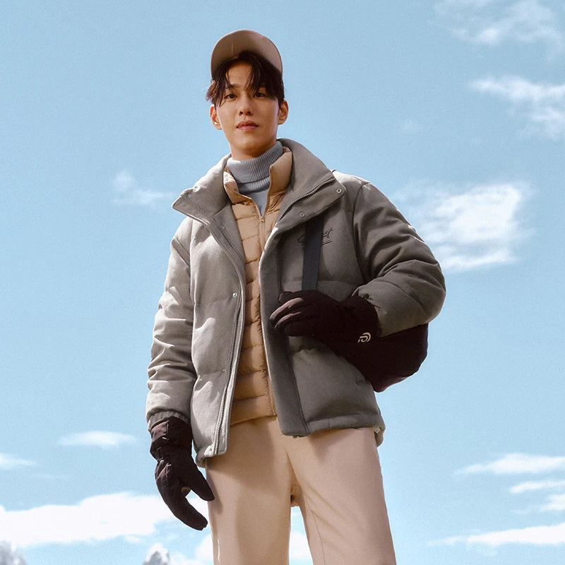 Semir Thick Warm Down Coat Stand Collar Men 2025 Winter Embroidered Sporty Casual Couple Fashion Stylish Outdoor Jacket