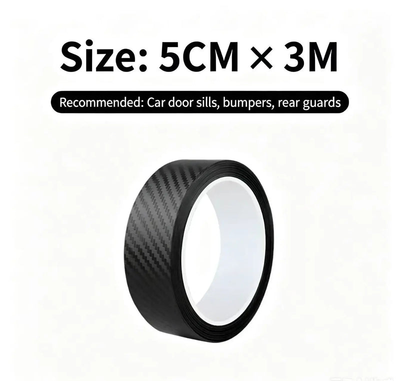 Universal Auto Door Threshold Anti-Scratch Film for Car Door Edge Protection with Carbon Fiber Texture and Bumper Guard